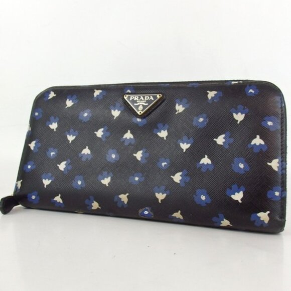 Authentic PRADA Zip around purse PVC/leather [Used] - Picture 1 of 16